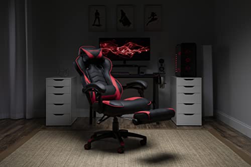 RESPAWN 110 Pro Gaming Chair - Gaming Chair with Footrest, Reclining Gaming Chair, Video Gaming Computer Desk Chair, Adjustable Desk Chair