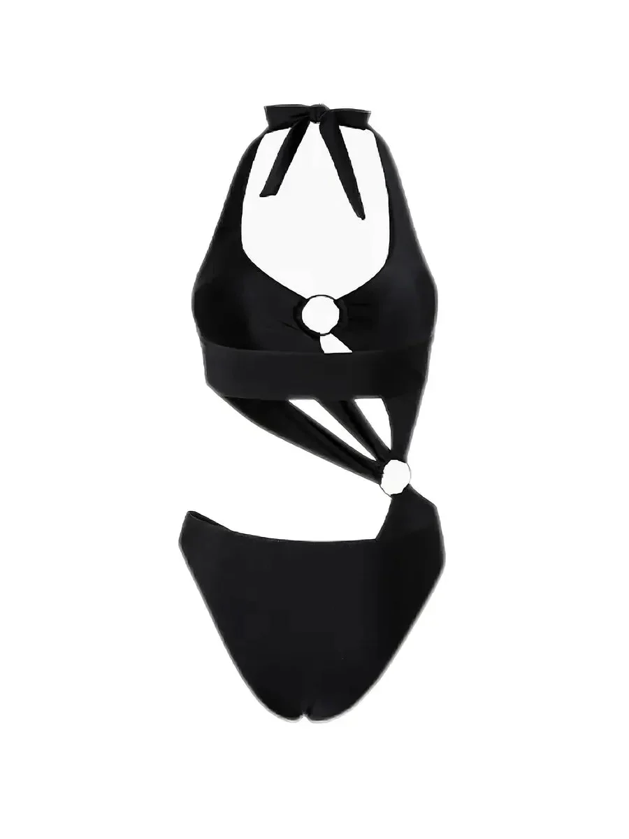 'Free Pass' Y3k Technical Cut Out One Piece Swim Suit