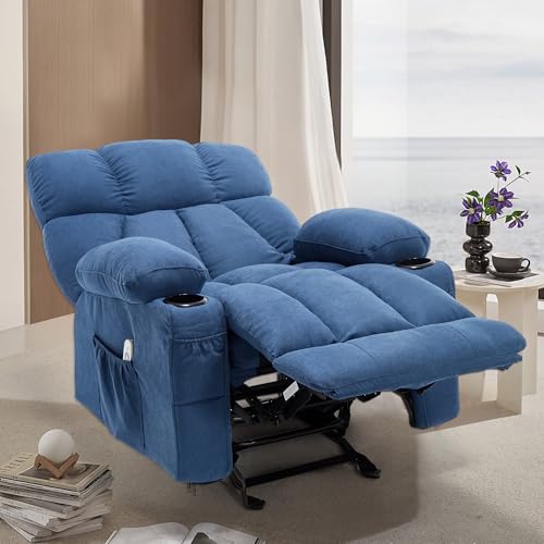 Recliner Chair with Massage and Heat, Rocker Recliner Chairs for Adults, Overstuffed Nursery Rocking Chairs for Living Room