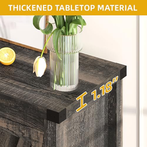 DWVO 55'' Sideboard Buffet Cabinet with Storage, Farmhouse Kitchen Storage Cabinet with Doors