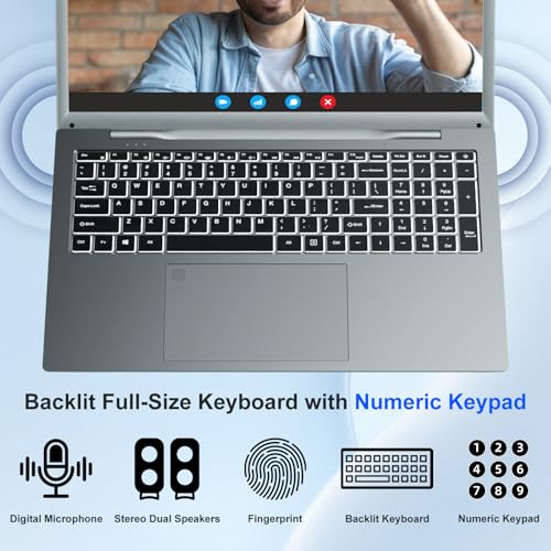17 17.3 inch HD+ Laptop Computer, 16GB RAM 512GB SSD, Intel Celeron N5095(Up to 2.9Ghz), Wi-Fi, HDMI, Webcam, Backlit Keyboard, Fingerprint