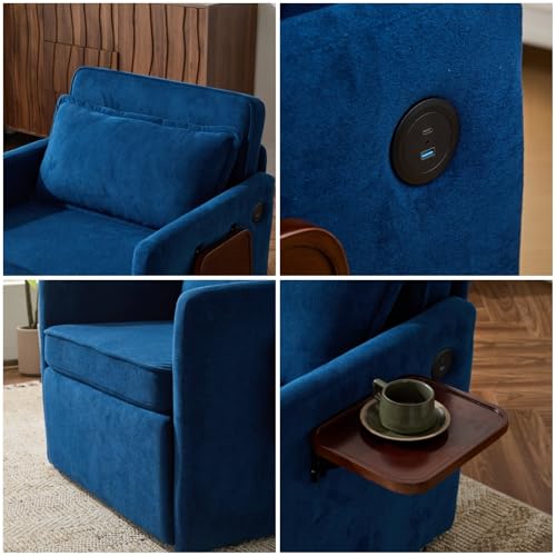 Compression Floor Sofa Bed, Convertible Foldable Sofa with Support Backrest and Armrest, Corduroy Fabric Modular Sectional Couch with 2 Pillows