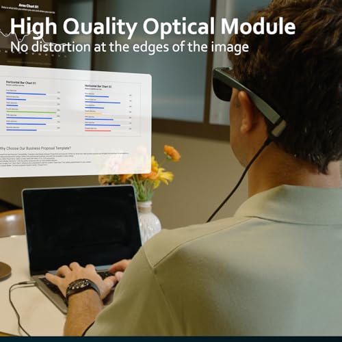AR/XR Glasses-VILINE Smart Glasses for Gaming Headset Video Display Glasses Myopia Adjustment 1800 Brightness Sunglasses