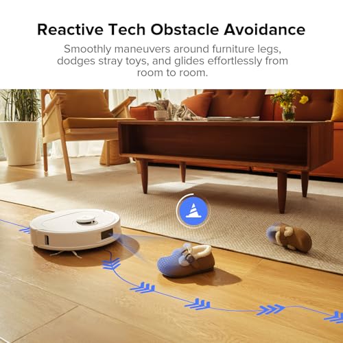 roborock Qrevo S5V Robot Vacuum and Mop, FlexiArm Edge Mopping, 12,000Pa Suction, Dual Zero-Tangle System, Smart Obstacle Avoidance, 10mm Mop Lifting