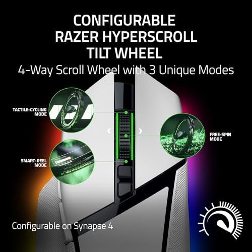 Razer Basilisk V3 Pro 35K Wireless Gaming Mouse: HyperScroll Tilt Wheel - 35K DPI Optical Sensor Gen 2-13 Customizable Controls - Chroma RGB