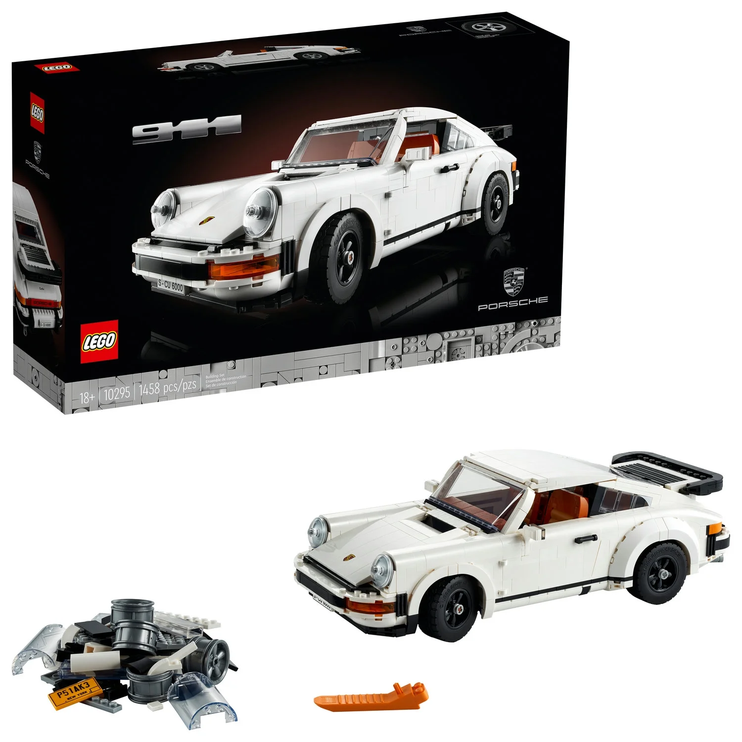 LEGO Icons Porsche 911 10295, Collectible Turbo Targa Model Car Building Kit, 2in1 Porsche Race Car Set for Adults and Teens to Build, Gift Idea
