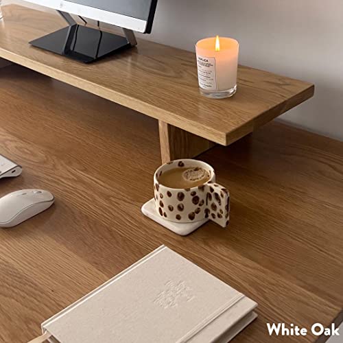 Monitor Stand for Desk - Dark Bamboo Wood Monitor Stand Riser - Computer Monitor Stand for Desk - Desk Monitor Stand - Desktop Monitor Stand