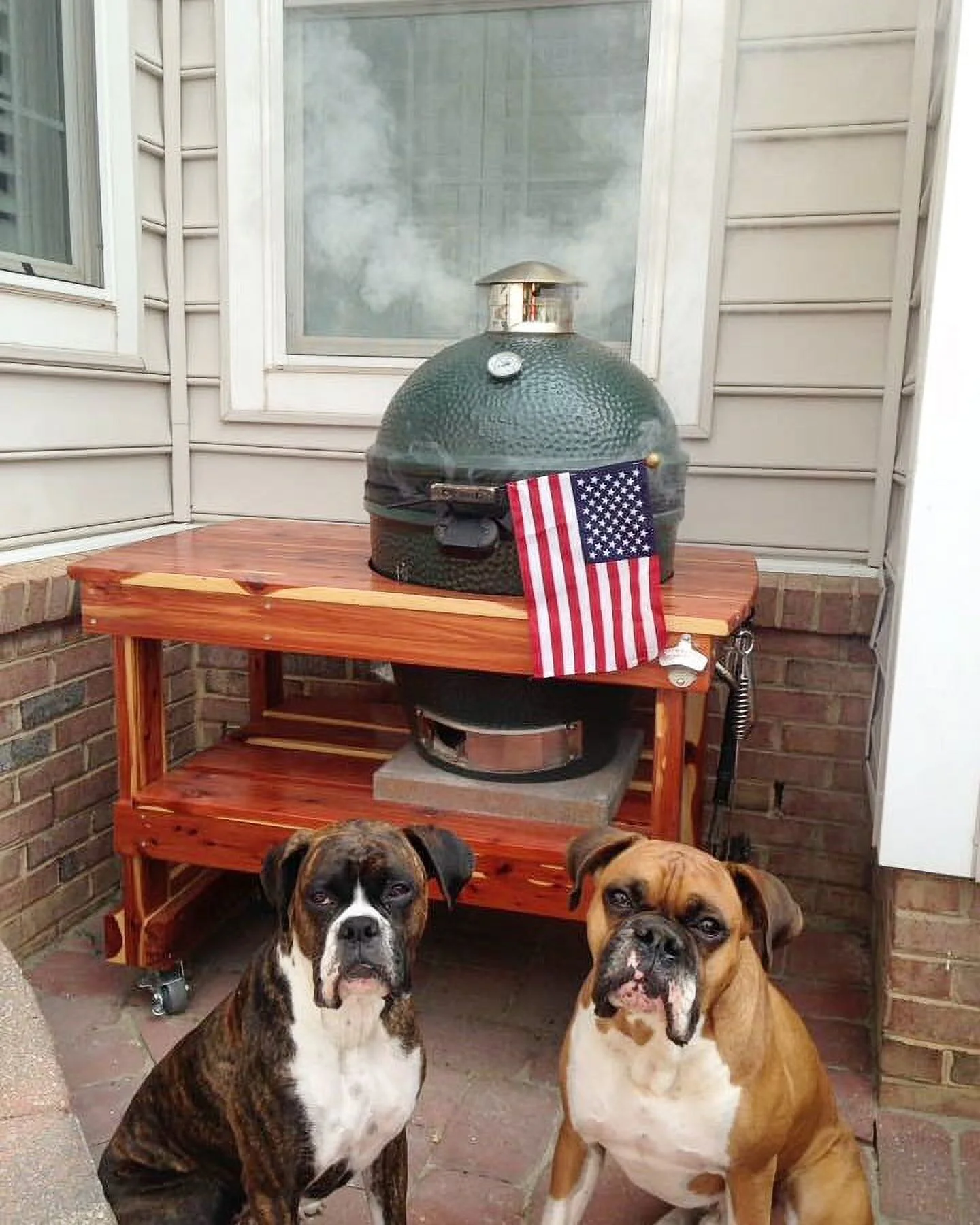 JJGeorge Big Green Egg Table (Compact Table for Large Green Egg)