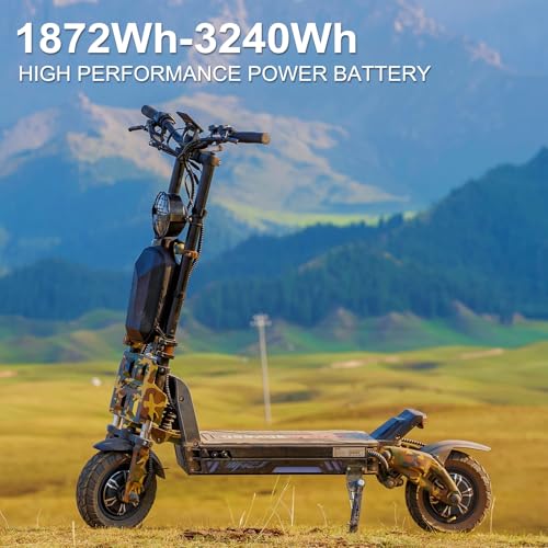 Mars 11 GTR Electric Scooter for Adults,72V 45AH Battery, 2000w*2 Dual Motors Electric Scooter,Up to 69mph - Radiant Selections