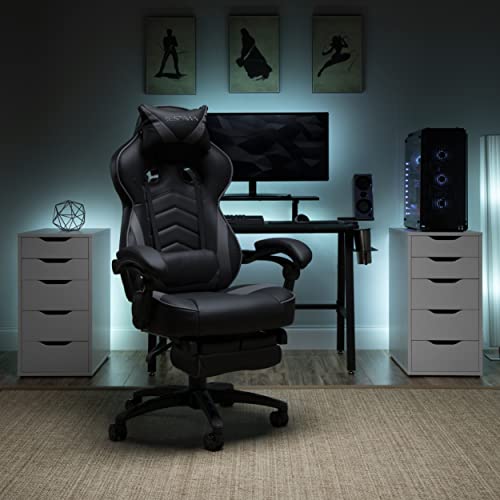 RESPAWN 110 Pro Gaming Chair - Gaming Chair with Footrest, Reclining Gaming Chair, Video Gaming Computer Desk Chair, Adjustable Desk Chair