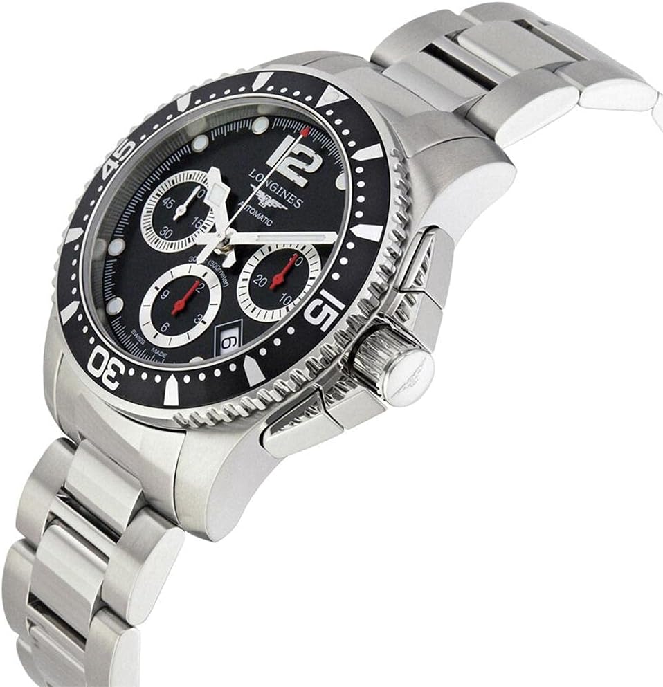 Longines Hydroconquest Black Dial Automatic Mens Watch L3.744.4.56.6