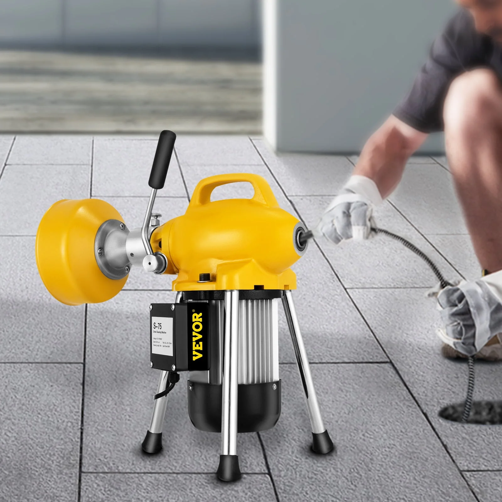 VEVOR Drain Cleaning Machine 66 ft x 2/3 inch