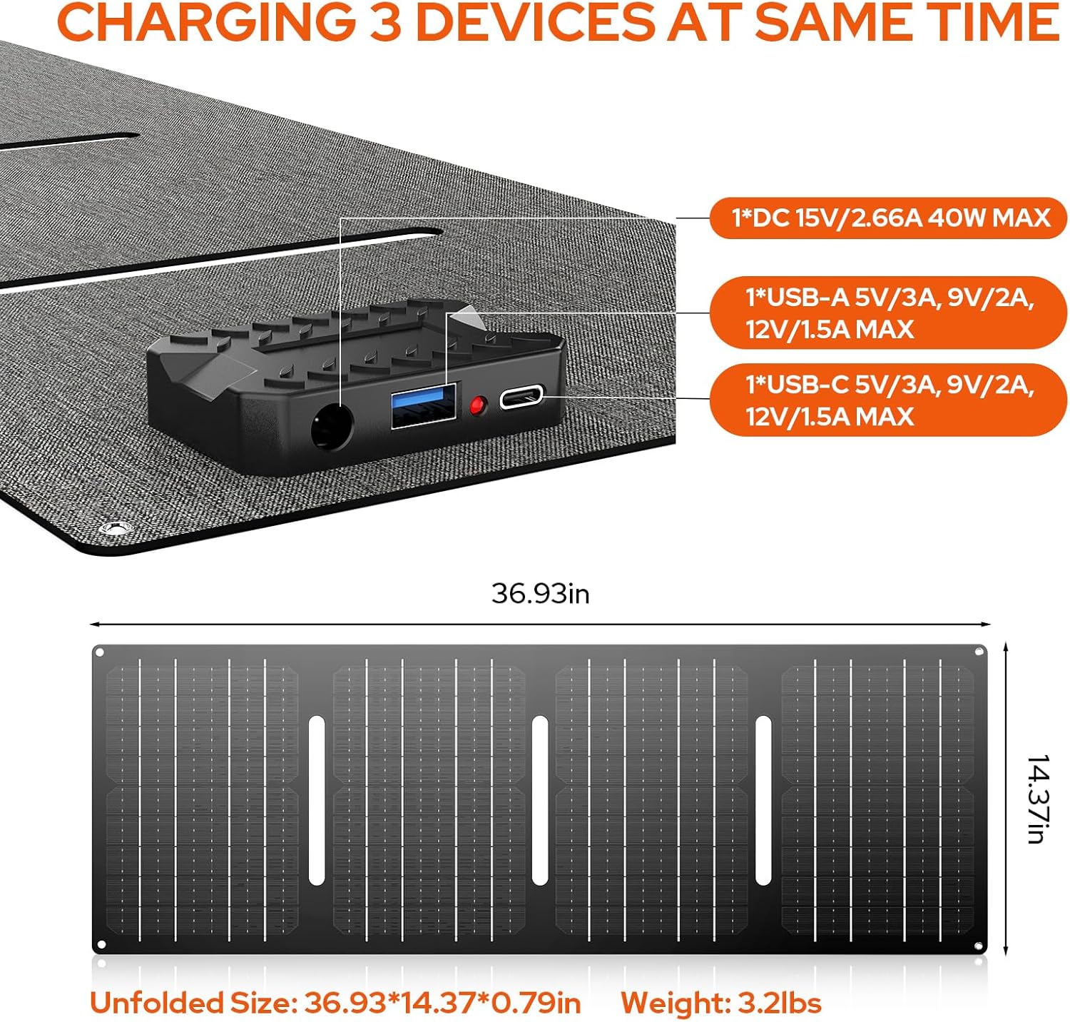Portable Solar Generator with Panel, 100W Portable Power Station with 40W Solar Panel