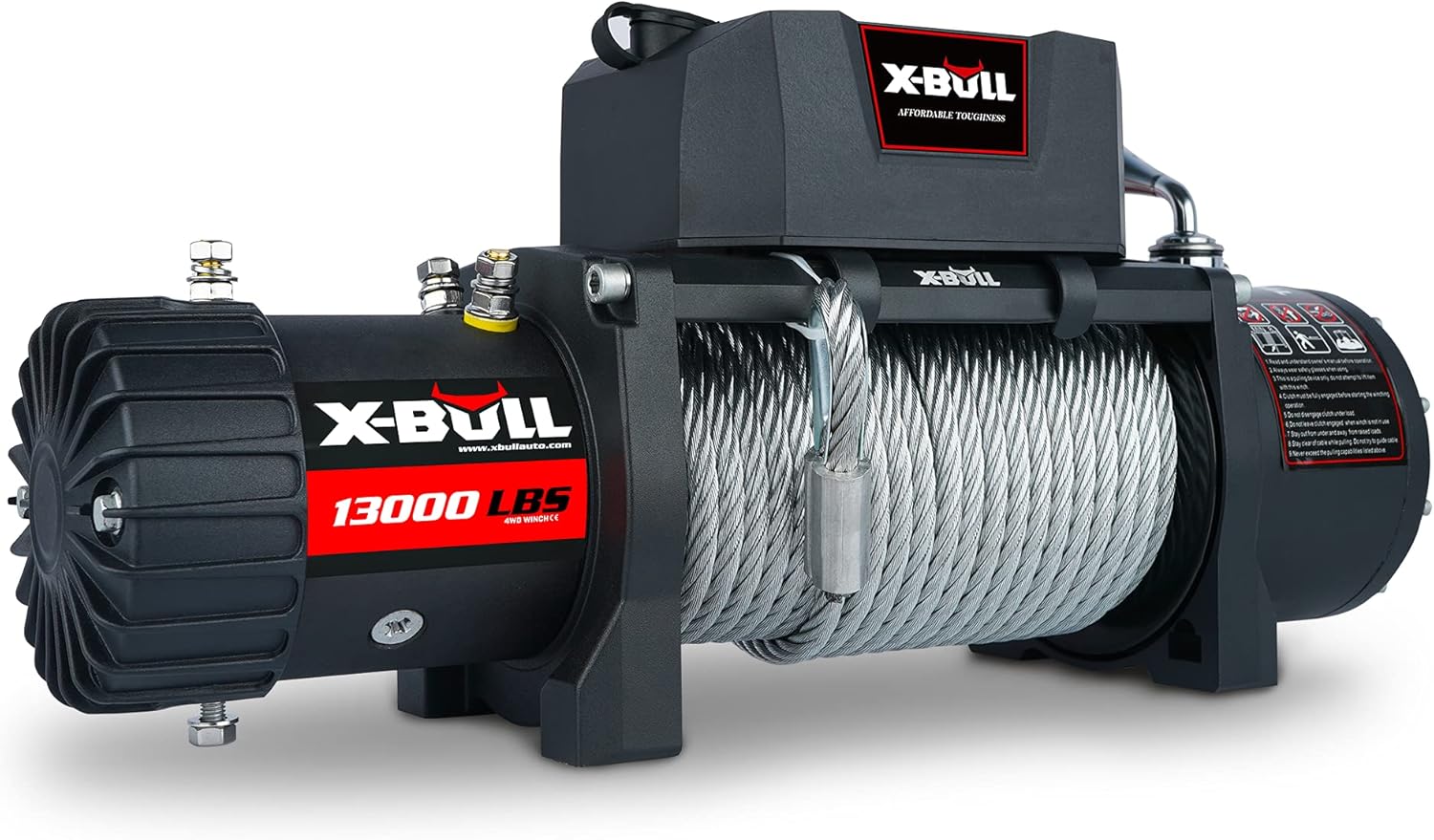 X-BULL12V Wireless Steel Cable 13000LBS Electric Winch for 4WD 4x4 Off Road Vehicle Boat Truck