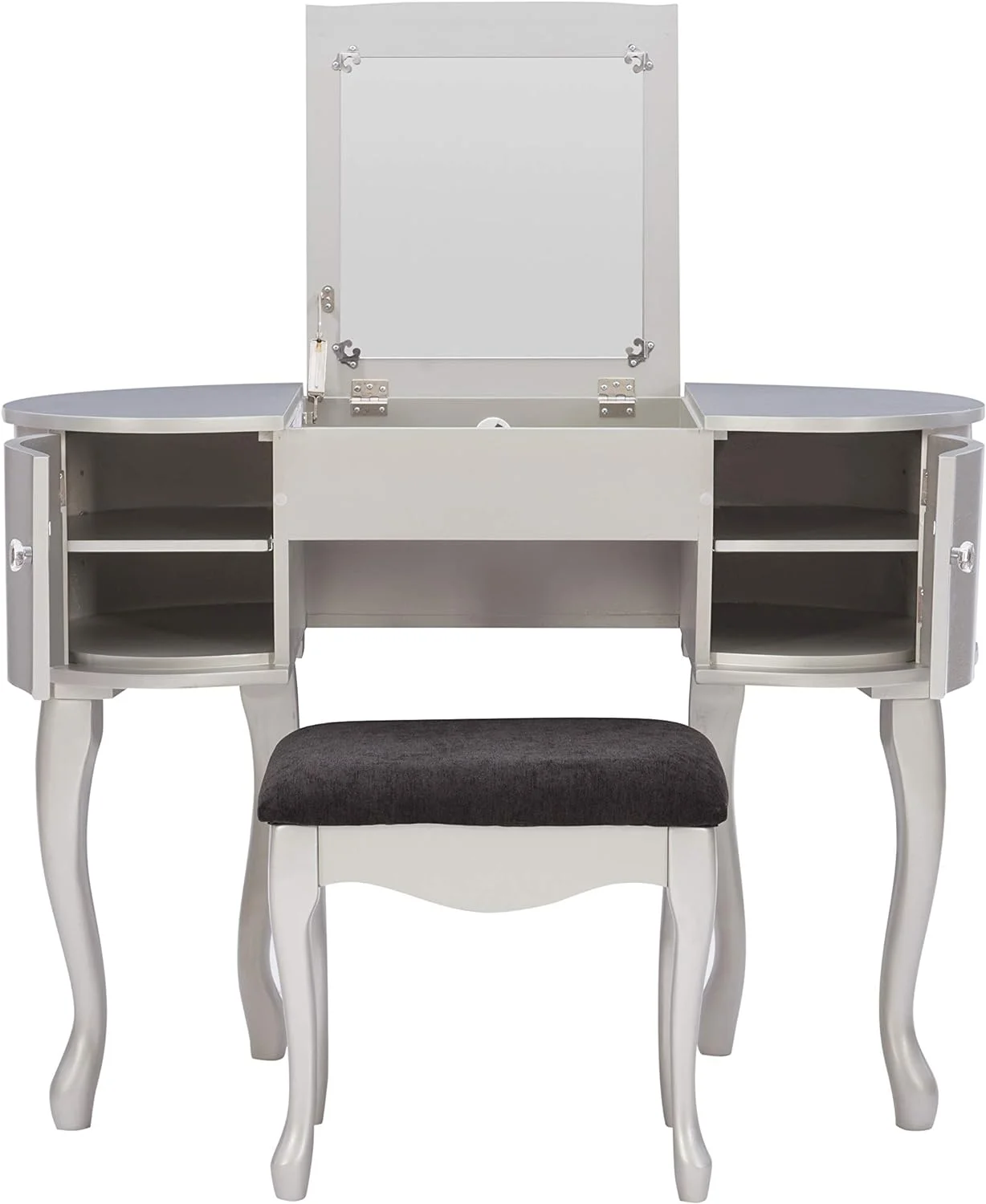 Paloma Vanity Set, 30" X 40.5" X 19.25", Silver