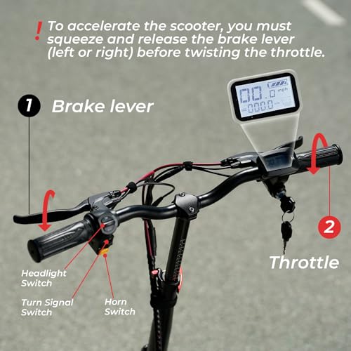 iScooter Electric Scooter with Seat, 37/21 Miles Long Range & 28/19/15.6 MPH Top Speed, 14"/12"/10" Pneumatic Tire
