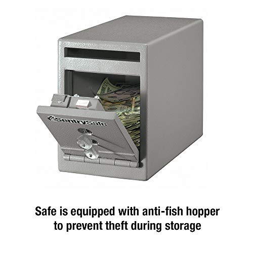 SentrySafe Depository Safe with Dual Key Lock, Steel Drop Slot Safe for Offices and Businesses, Stores Cash Deposits, 0.38 Cubic Feet