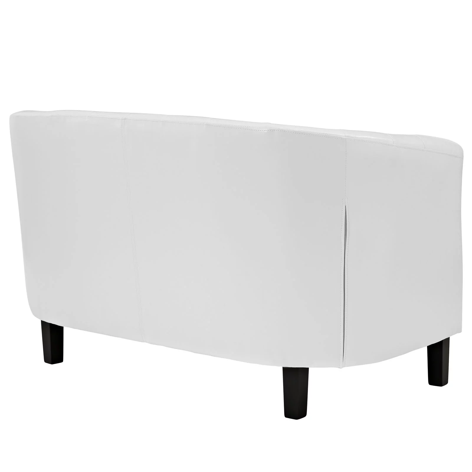 Modern Contemporary Living Room Two Seater Loveseat Sofa White