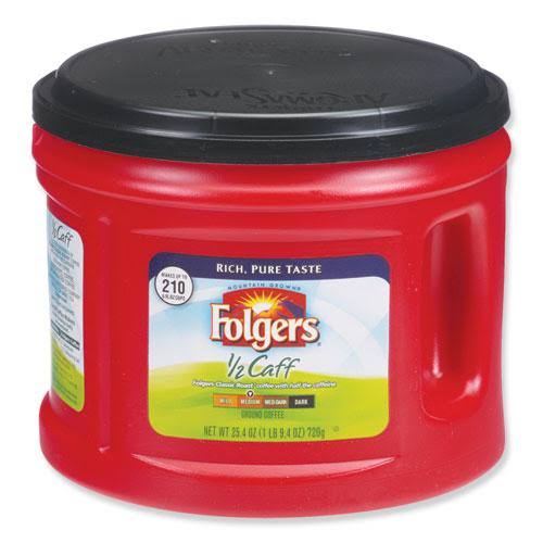 Folgers Half Caff Roast Ground Coffee - 25.4 oz canister