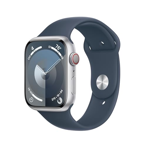 Apple Watch Series 9 [GPS 45mm] Midnight Aluminum Case with Midnight Sport Band, S/M (Renewed) - Radiant Selections