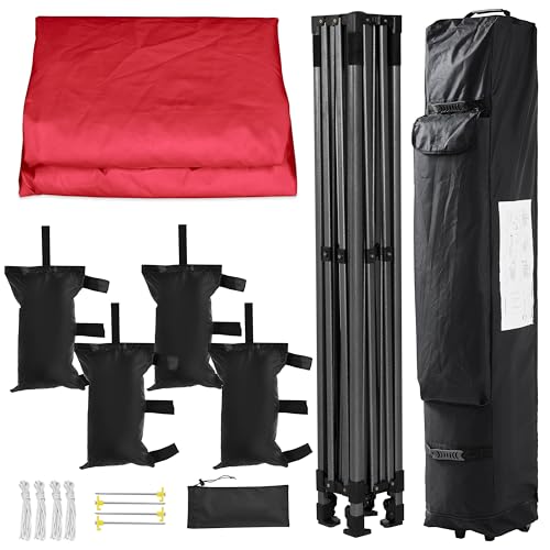 Yaheetech Heavy Duty Pop Up Canopy Tent, 10x20 Commercial Instant Shelter Tent for Wedding, Parties, Adjustable Outdoor Canopy with Wheeled Carry Bag