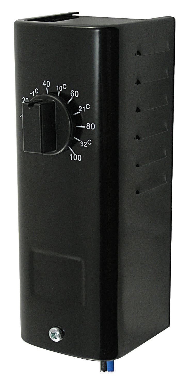 Dayton Line Volt Mechanical Tstat,120 to 240VAC 2E869, Black
