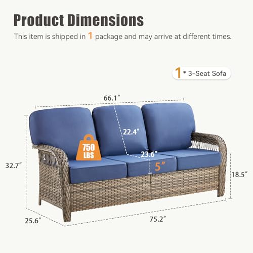 7 Pieces Outdoor Furniture Set with Swivel Chairs