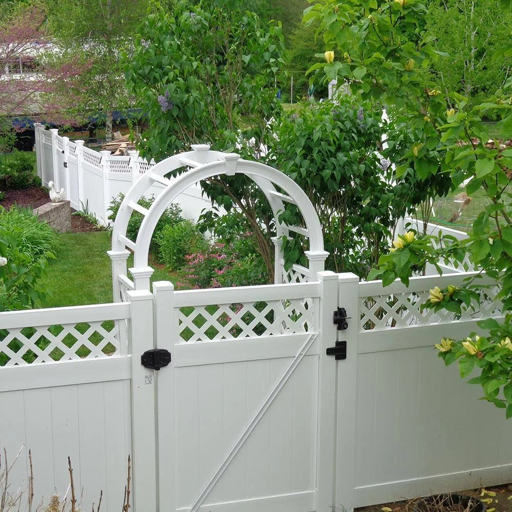Weatherables Vinyl Privacy Fence Panel Kit 6ft. H x 8ft. W Water Resistant White