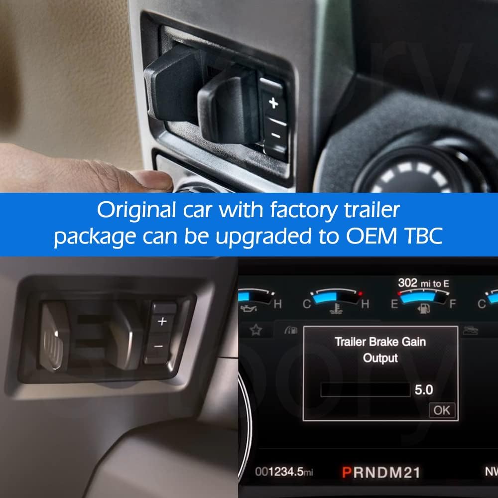 F150 Brake Controller, F150 Trailer Brake Controller with Trailer Package Upgradable, Program Activated Gauge Function
