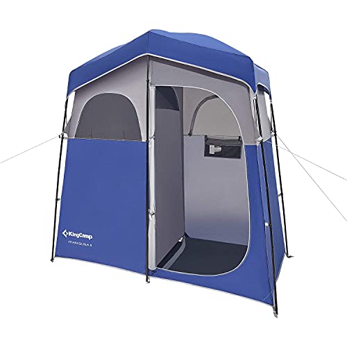 KingCamp Shower Tent, Portable Privacy Tent Outdoor Camping 1/2 Room Toilet Tents with Shower Bag & Dressing Room for Travel Beach Tailgate