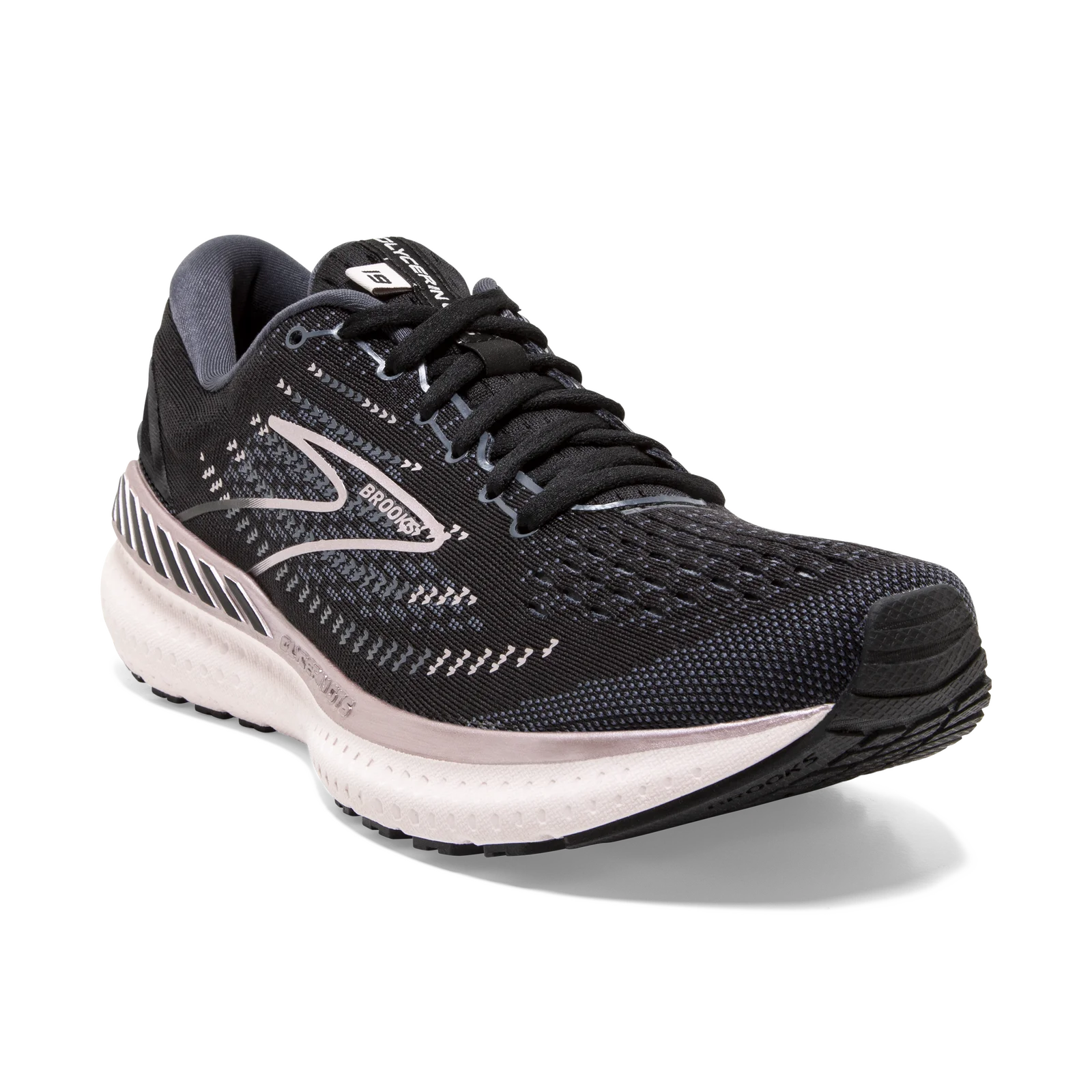 Brooks Women's Glycerin GTS 19 Running Shoe (Transcend) - Black/Ombre/Metallic - 6.5 B (M)