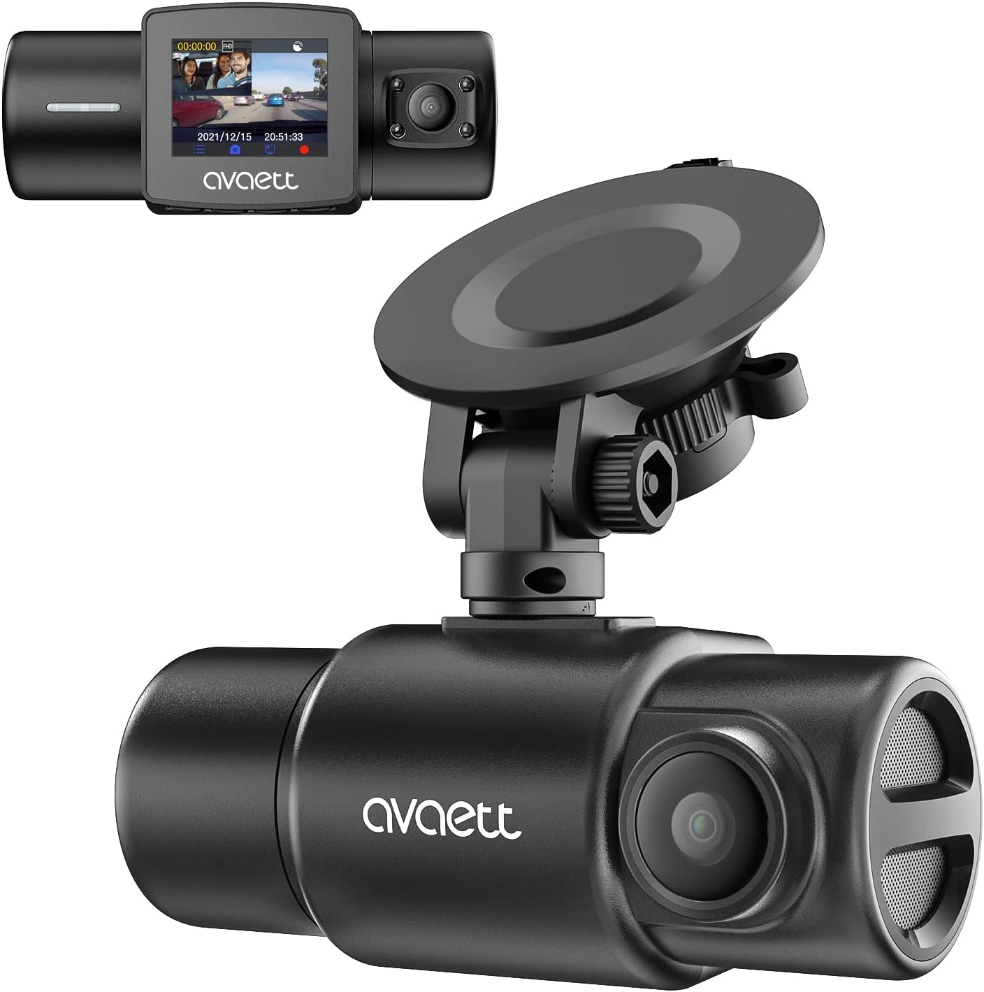 Dual 2.5K Dash Cam Front and Inside, Built in WiFi GPS, Dashcams for Cars with Infrared Night Vision