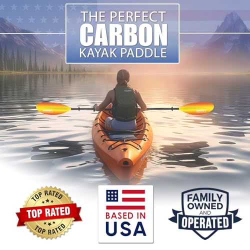 Best Marine and Outdoors Kayak Paddle, Carbon Fiber Shaft & Fiberglass Reinforced Polypropylene Blades, 220cm, 234cm, 250cm