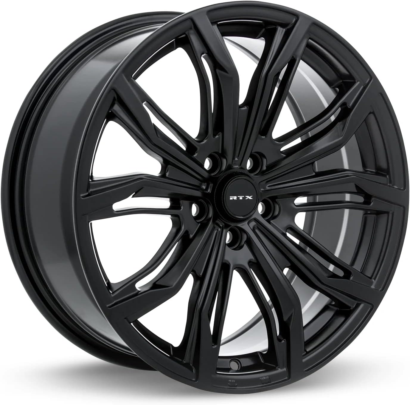 RTX BLACK WIDOW Custom Wheel - 19x8.5, 40 Offset, 5x112 Bolt Pattern, 66.6mm Hub - Satin Black Rim