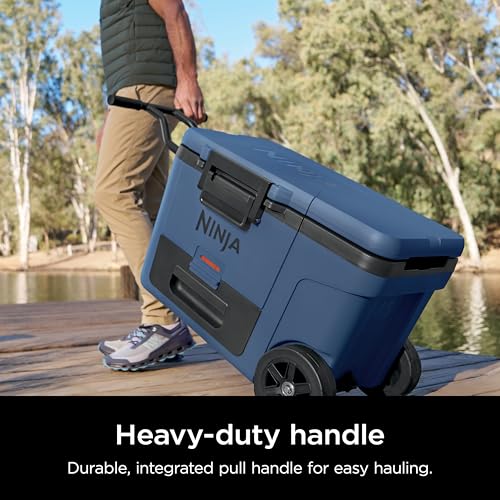Ninja FrostVault 45qt Wheeled Cooler with Dry Zone, Integrated Fridge-Temp Dry Storage Drawer, Premium Heavy-Duty Insulated Cooler