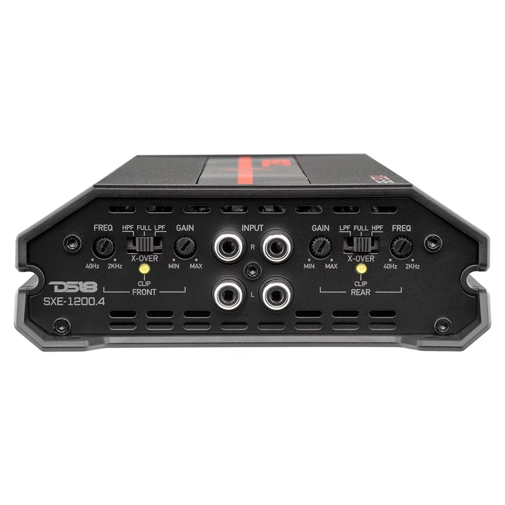 DS18 SXE-1200.4/RD 1200W Peak 4-Channel Class-A/B Full-Range Car Audio Amplifier