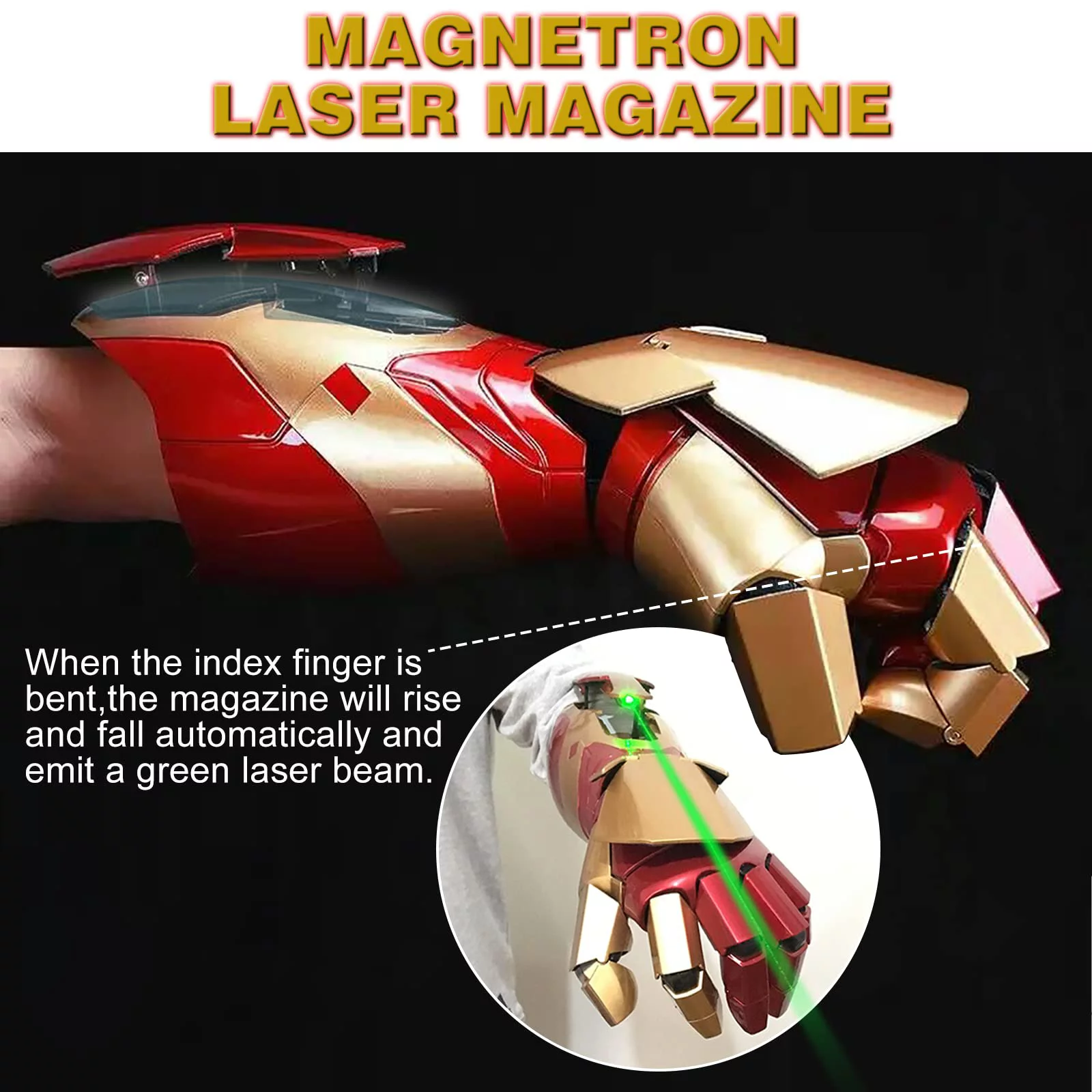Farontor Iron Man Helmet Electronic Mark 5 Helmet Wearable Iron-man Mask with Sounds & LED Eyes 1:1 Model