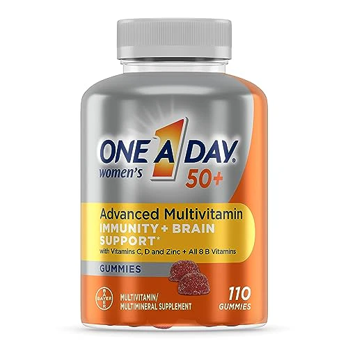 One A Day Womens 50+ Gummies, Advanced Multivitamin For Women, Vitamins for Brain Support and Immunity Support