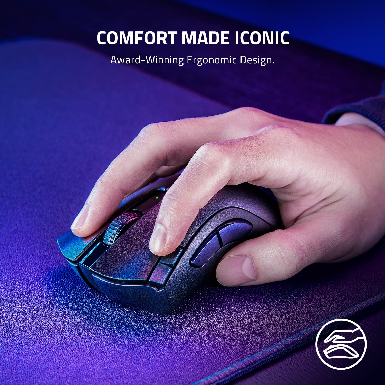 Razer DeathAdder V2 X Hyperspeed: Award-Winning Ergonomic Design - Ultra-Fast Hyperspeed Wireless - 235hr Battery Life - 7 Programmable Buttons