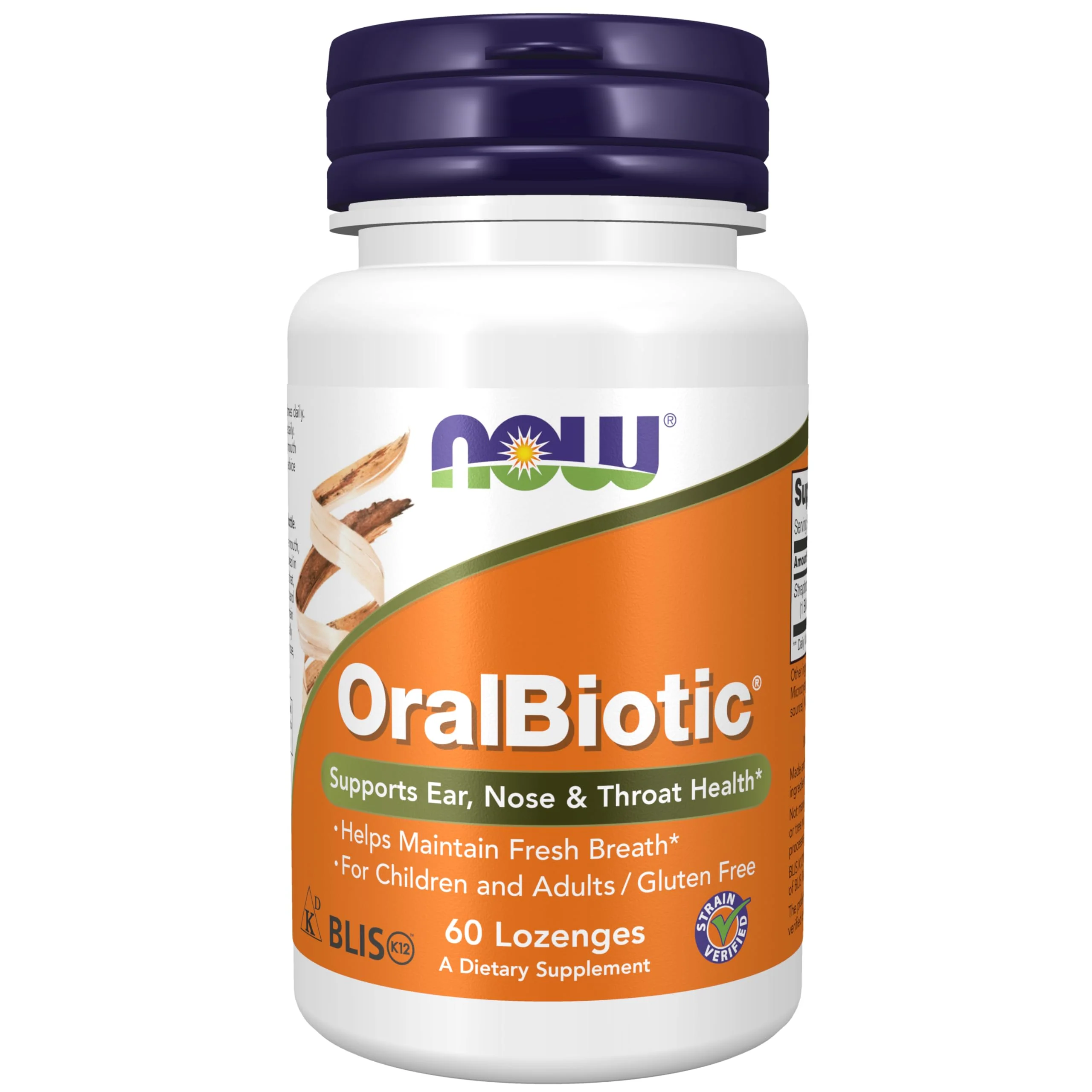 NOW Foods Supplements, OralBiotic?, Developed for Adults & Children, Strain Verified, 60 Lozenges - Kansas Nuitrition - HNZSDS