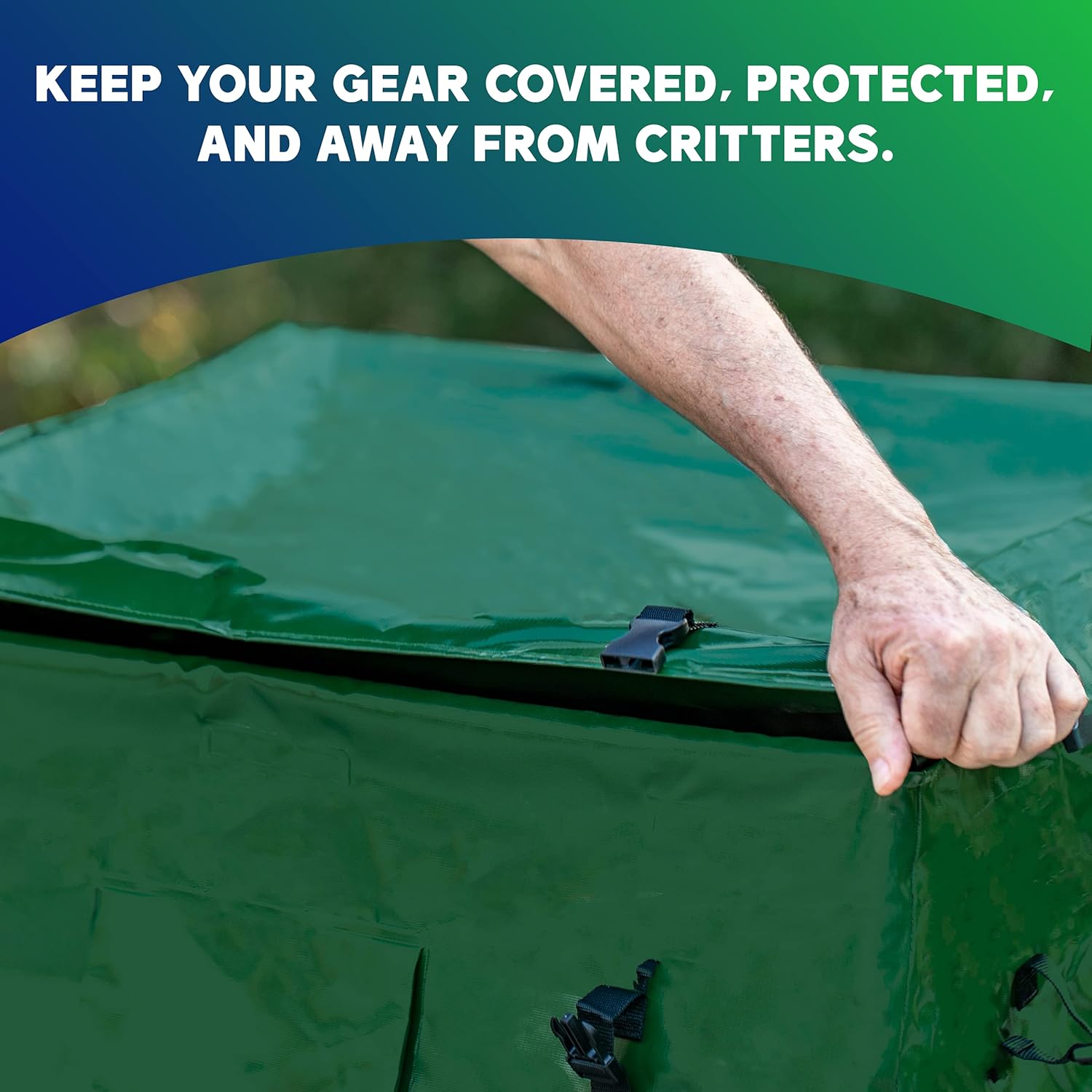 YardStash Outdoor Storage Box (Waterproof) - Heavy Duty, Portable, All Weather Tarpaulin Deck Box - Protects from Rain, Wind, Sun & Snow