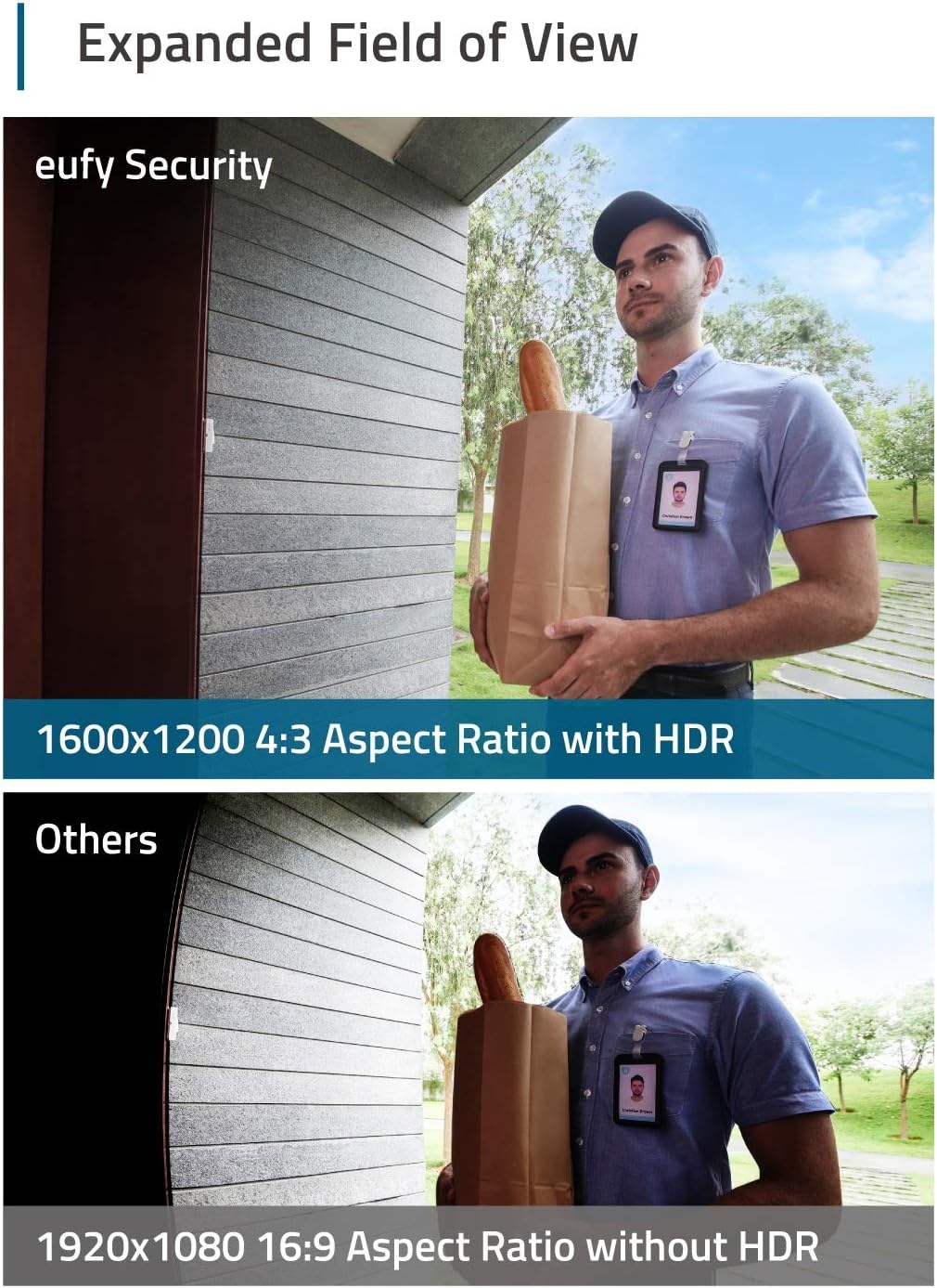 eufy Security, Wi-Fi Video Doorbell, HD 1080p-Grade, No Monthly Fee, Local Storage, Human Detection, Wireless Chime