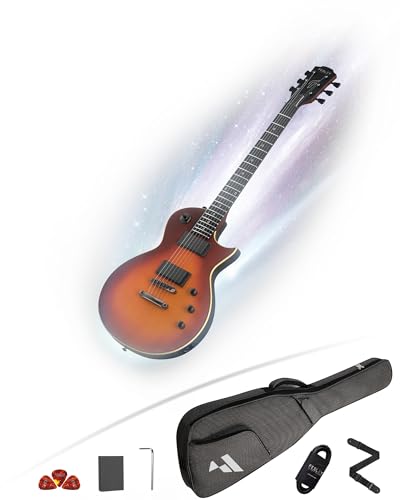 FLP350 Electric Guitar, 39" Solid Body Electric Guitar, Electric Guitar Kit with Dual Humbuckers, Mahogany Neck, Matte Finish, 22 Frets
