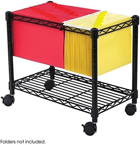 Scranton & Co Wire Mobile File Cart in Black