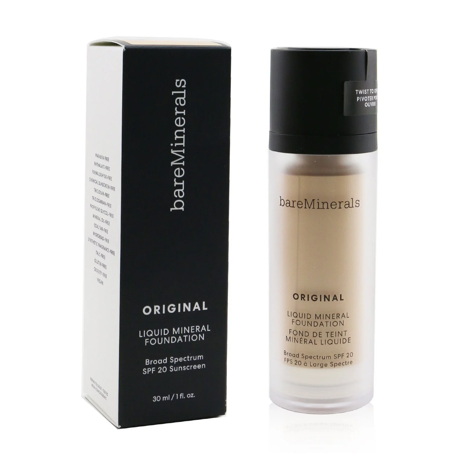 BareMinerals Original Liquid Mineral Foundation SPF 20 - # 15 Neutral Medium (For Medium Neutral Skin With A Peach Hue)(Exp. Date 08/2022)  30ml/1oz