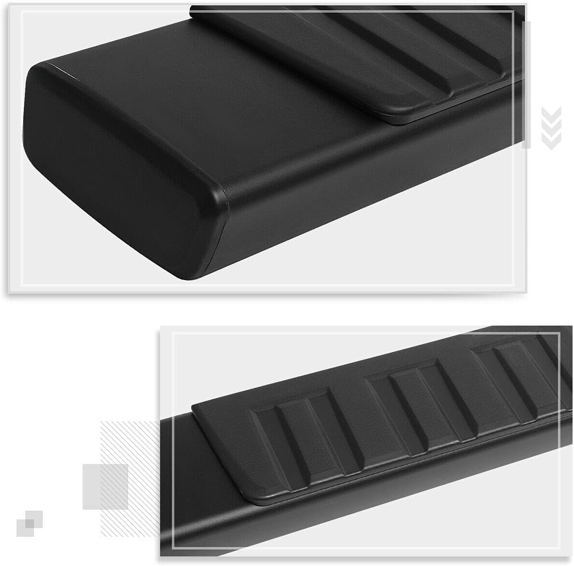 AntsGroup compatible with Crew Cab 6 Side Step Nerf Bar Running Board Black,Easy to install, adapt to your car, Free return