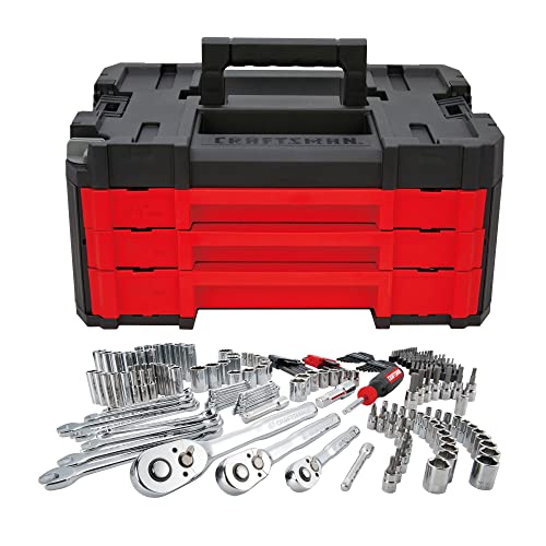 Craftsman 262-Piece Mechanic Tool Set, Master Socket Set with 3-Drawer VERSASTACK Tool Box, SAE/Metric Set (CMMT45309)