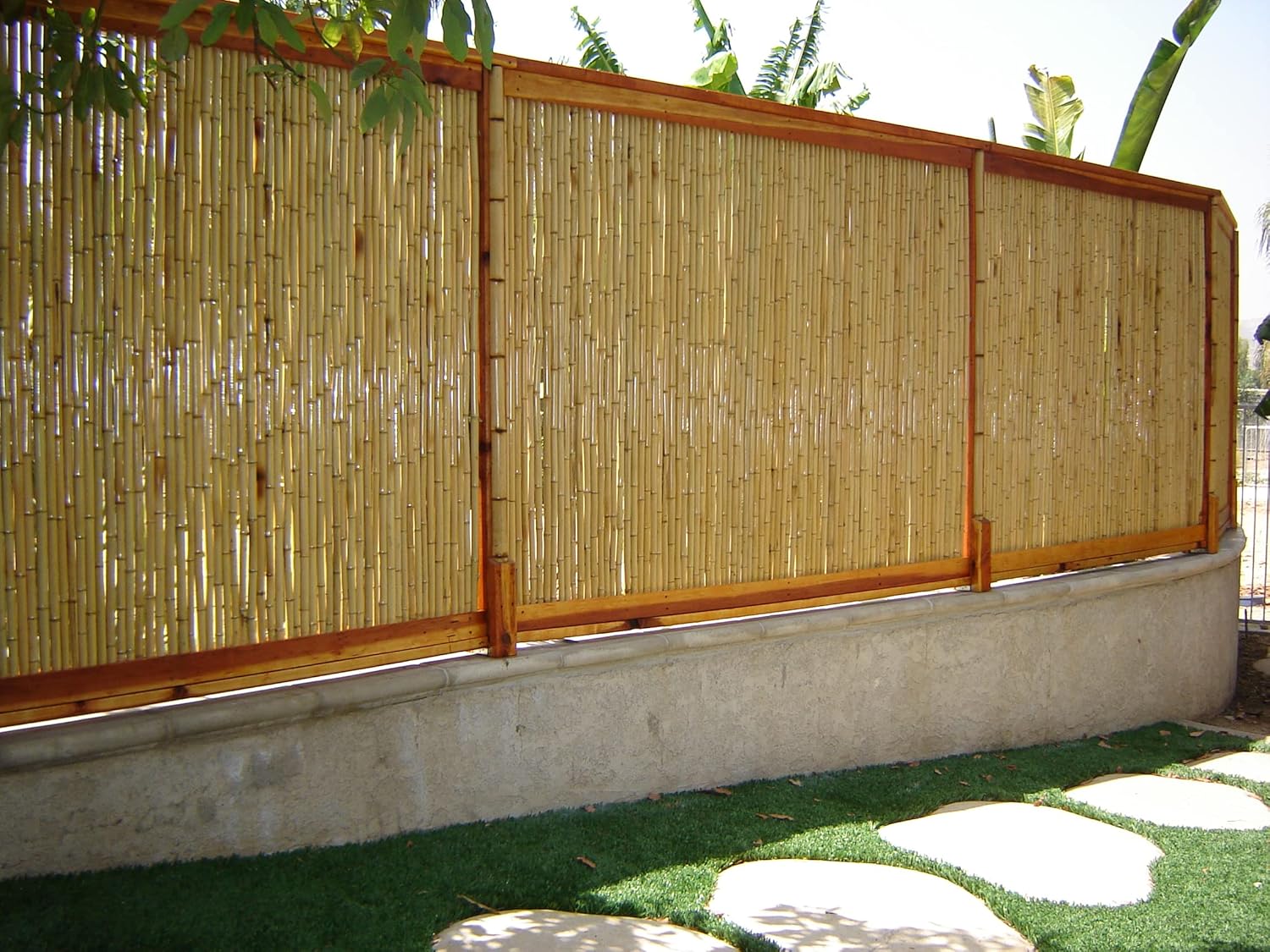 Backyard X-Scapes Natural Bamboo Fencing Decorative Rolled Fence Panel 0.75 in D x 6 ft H x 8 ft L