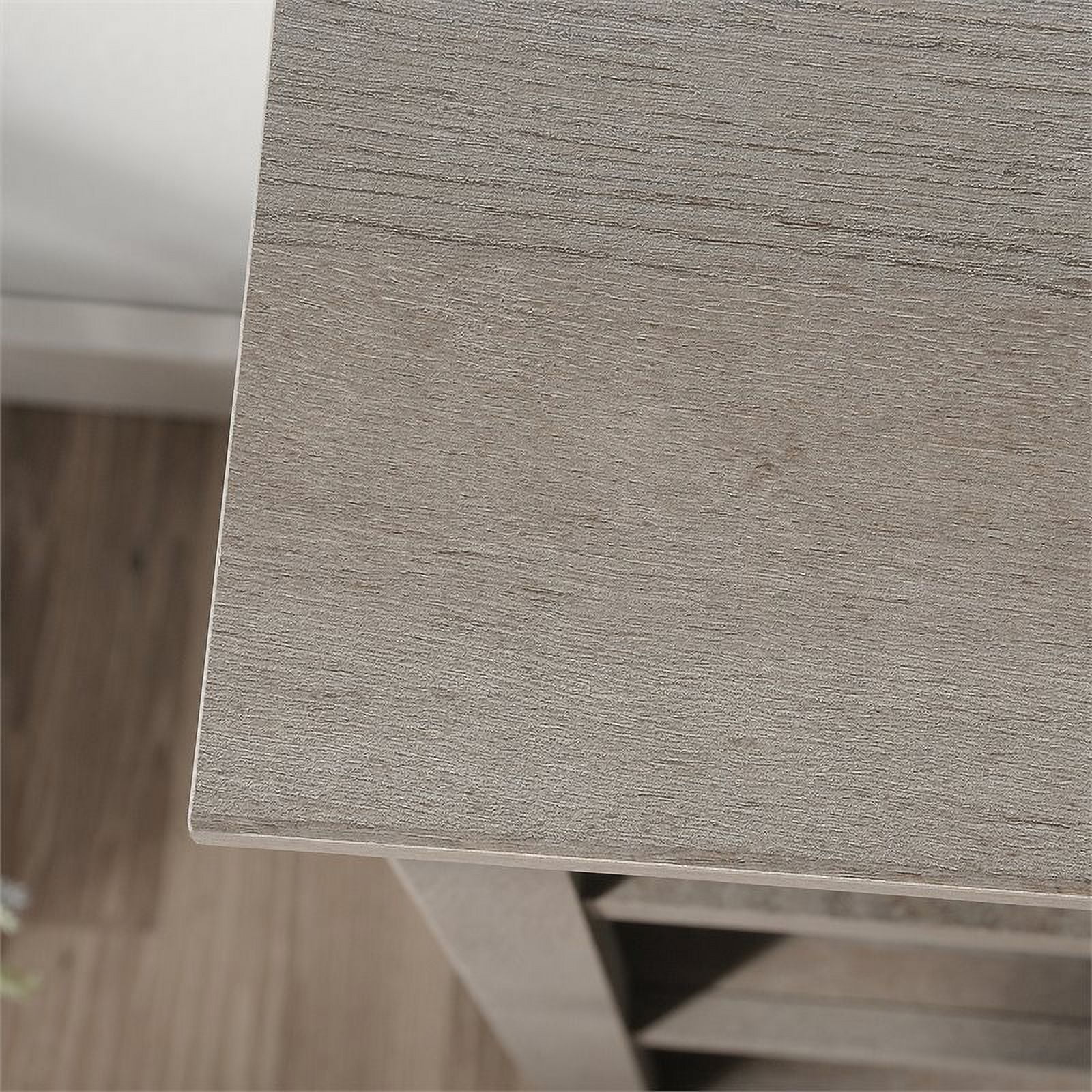 Home Square 3 Piece Set with 3-Shelf Bookcase L-Shape Computer Desk Coffee Table