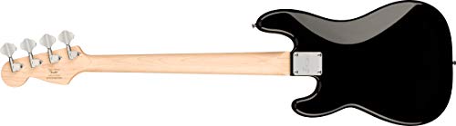 Fender 4 String Bass Guitar, Right, Black, 3/4 size (0370127506)